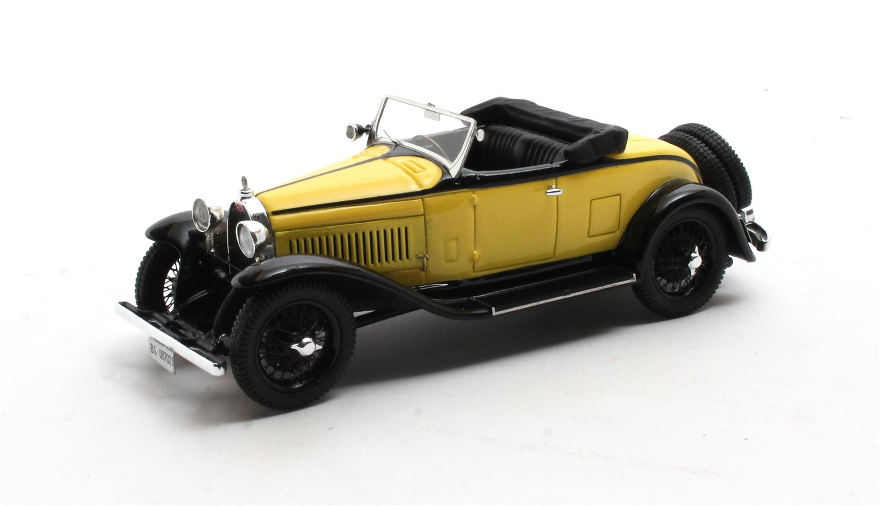 Bugatti Type 40 Roadster 1929 Geel/Zwart - 1:43